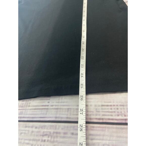 Chicos 2 Tee Shirt Womens L Black Short Elbow Sleeves V Neck Cotton - Picture 7 of 9